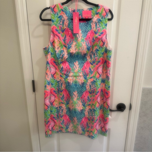 Lilly Pulitzer Mika Shift Multi Reflections Size 16 NWOT - Picture 1 of 6